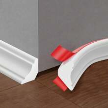 1pc 2m/3 Meters/5m Elastic Triangle Baseboard Gap Filler, Self-Adhesive Triangle Decorative Strip, Flexible Decorative Filler Strip, Formed Peelable Decorative Strip, PVC Sealing Triangle Decorative Strip, Easy Installation Indoor Edge Protection - A - View 3