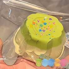 1pc-Squishy-Large Pudding Squeeze-Sensory Toys-Silicone Squeeze-Bursting Simulation Pudding-Vent Toy-Simulation Food Play--Birthday Gift-Perfect Gift-Gift-Collection Display - Multicolor - View 5