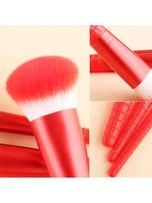 ronshadow Bộ 3 cọ trang điểm cán vân da cá sấu thiết kế góc nghiêng - Cọ đánh nền + Cọ má hồng + Cọ chi tiết phấn mắt, sợi kép siêu mềm dễ tán, kèm hộp quà sang trọng, cọ mỹ phẩm cầm tay tiện lợi - Nhiều màu - Xem 6