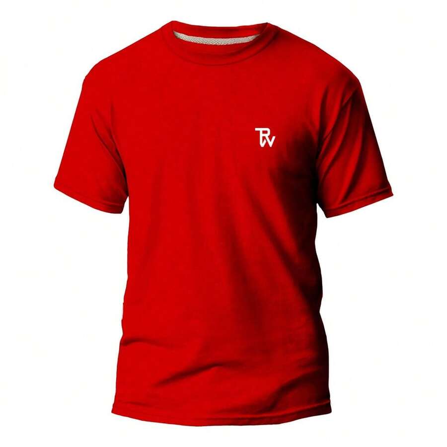 Men's Basic Slim Fit T-Shirt 100% Cotton BV - Red - View 1