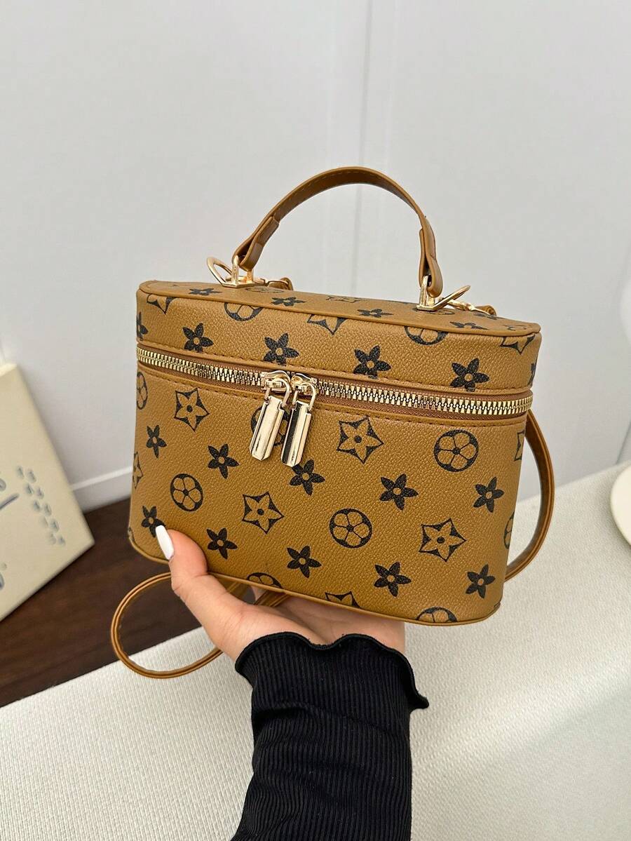 2026 Nova Bolsa de Ombro Retrô com Corrente de Caixa para Mulheres, Bolsa Transversal Versátil e da Moda, Bolsa de Maquiagem, Bolsa de Batom, Porta-Moedas