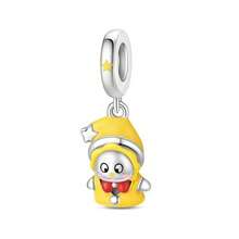 A Single Silver-Plated, Whimsical Fruit-Themed Charm Featuring Original Designs Of A Pineapple, Cherry, And Lemon. This Enamel Pendant Is Accented With Diamond-Like Elements And Can Be Worn On Either A Bracelet Or A Necklace. As A Handcrafted, Fresh, And Playful Accessory, It Exudes A Vibrant Energy, Making It Perfect For Both DIY Projects And Everyday Wear. - Multicolor - View 20