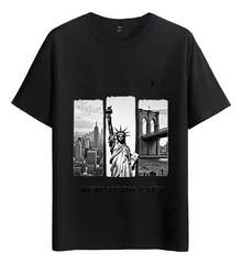 Tshirt Muscle Freaks Estatua Libertad Estilo Nueva York City - Negro - Ver 6