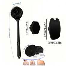 Bộ 4 món gồm bàn chải massage lưng bằng silicon và găng tay tắm mềm mại, dụng cụ cạo tẩy tế bào chết toàn thân và bàn chải tắm tạo bọt cực mạnh, dụng cụ làm sạch cơ thể tạo bọt phong phú. - Nhiều màu - Xem 9