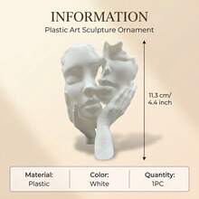 Plastic Abstract Sculpture Embracing Figurine, Warm Hug Statue, Suitable For Home Office Decor, Modern Art Wedding Anniversary Gift, Symbolizing Love And Connection - A - View 11