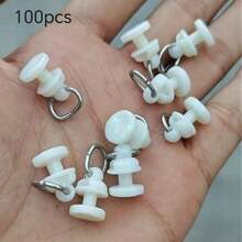100/200pcs Nano Roller Slide Rails, Silent Curtain Track Pulleys, Heavy-Duty Plastic Slide Rail Hooks, Universal Ceiling Installation Hardware Accessories Suitable For Straight And Curved Tracks (Curtains, Doors, Shower Rooms, Cars) - Track Nano Pulley - View 8