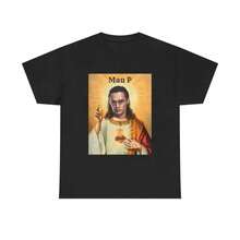 Camiseta Humorística de House Music: Atuendo del Festival Jesus Mau P - Negro - Ver 5