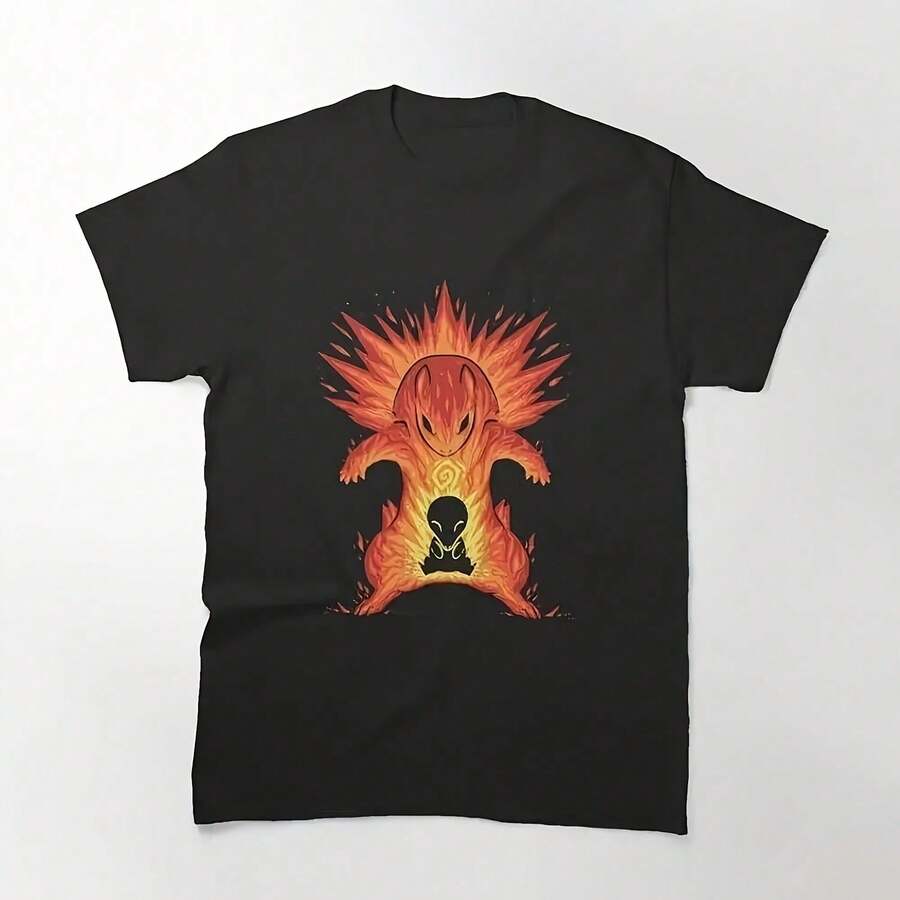The Explosion Within Typhlosion Cyndaquil Monster T Shirt - Black - View 1
