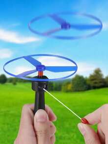 1/3/5pcs Random Color Plastic Streamer Flying Disc, Outdoor Toy, Launcher, Christmas/Valentine's Day/Mother's Day/Father's Day/Eid/Spring Festival/April/Back To School/Party Favor, Stress Relief, Indoor/Outdoor Use (Random Color) - Multicolor - View 7