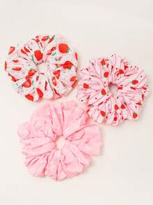 1pc Fruit Pattern Elastic Hair Scrunchie, Versatile Oversized Elastic Hair Tie Hair Accessory Ponytail - Multicolor - View 6