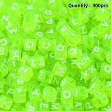100-300pcs Acrylic Letter Beads, Colorful Bottom English Alphabet Beads, DIY Jewelry Making Materials For Necklace, Bracelet, Pendant, Accessories - Alphabet Beads - View 19