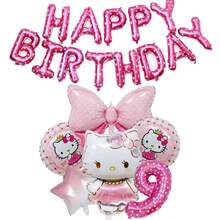 Sanrio Number Balloon Banner Set Hello Kitty Birthday Party Decoration Mall Holiday Decor Hello Kitty Printed Number Balloon Set Birthday Party Scene Decoration Hello Kitty Party Balloon Banner Decoration Party Balloon Room Decoration Hello Kitty Cute Birthday Balloon Package Birthday Decoration Hello Kitty Party Decoration Back To School Season Holiday Gift - Pink - View 11