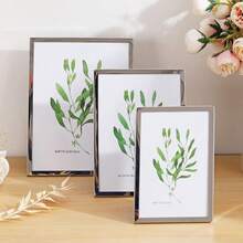 4*6, 6*8, 8*10 Inch Metal Photo Frame, Durable And Sturdy, Can Be Displayed On Tabletop Or Hung On Wall, Elegant And Long-Lasting Home Decor, Holiday Gift, Gold Or Silver Available - Multicolor - View 3