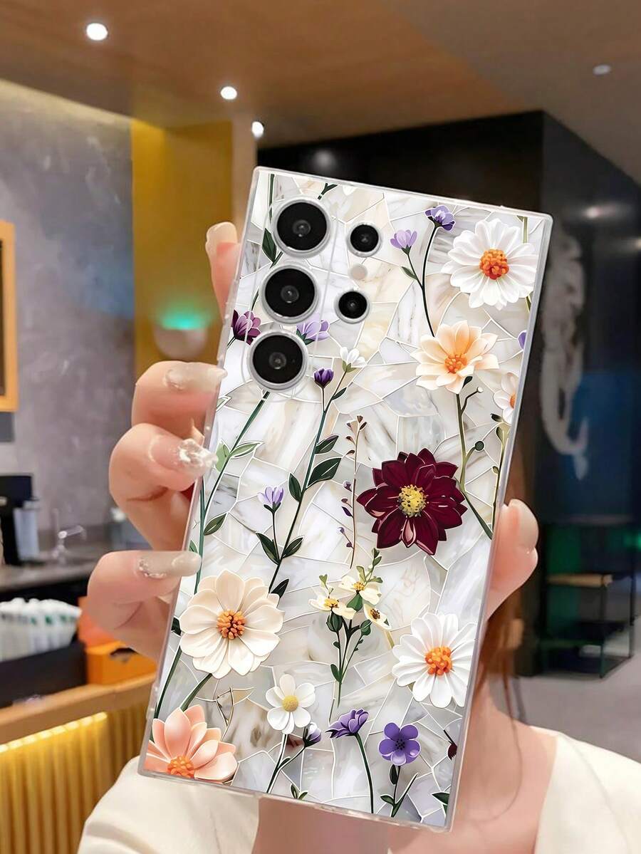 1件裝頂級碎花幸運雛菊軟手機殼保護套,適用於 Honor Galaxy A04e/12/A13/A14/A34/A50/A52/A53/A54/S21/S22/S23/S24/S25/S25Ultra/S26/S26 PLUS/S26 ULTRA/ 6A/7A/8A/ 12T/13T - 無色 - 查看 1