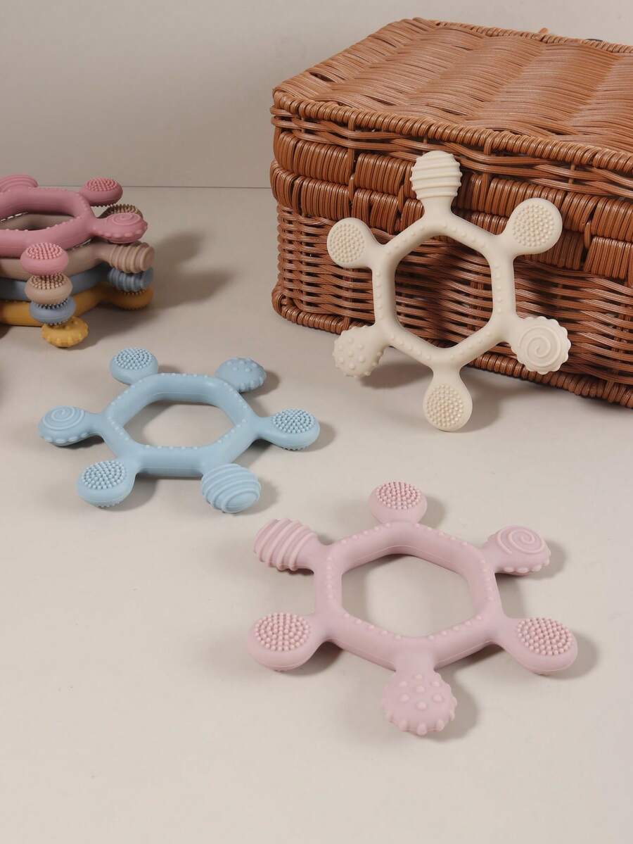 6-Piece Silicone Teething Toys, Baby Teether Chew Toys, Assorted Teething Molar Stick - Multicolor - View 1