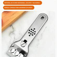 Rascador Metálico de Acero Inoxidable - Herramienta Resistente para Limpieza de Cocina - Plateado - Ver 4