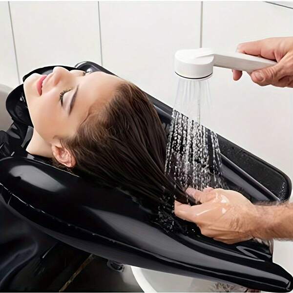Gối bơm hơi gội đầu, chậu gội đầu gấp gọn di động, phù hợp dùng tại nhà và khi đi du lịch