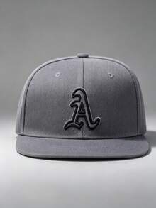 1 Pc Unisex Hip-Hop Baseball Cap With Embroidered Letter "A"; Features An Adjustable Design, Perfect For Outdoor Activities, Travel, And Running - Multicolor - View 9