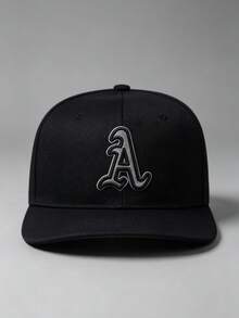 1 Pc Unisex Hip-Hop Baseball Cap With Embroidered Letter "A"; Features An Adjustable Design, Perfect For Outdoor Activities, Travel, And Running - Multicolor - View 8