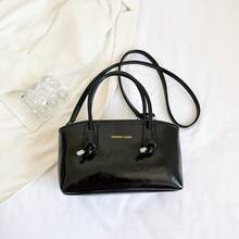 Bolso de mano moderno y versátil para mujer, estilo casual elegante con un toque de alta gama, bolso de hombro estiloso ideal para ir de compras, nuevo bolso tote pequeño y elegante para mujer 2026, nuevo bolso francés de nicho para ir al trabajo, bolso de hombro y bandolera de gran capacidad. - Negro - Ver 2