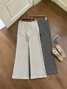Pantalones tejidos a rayas de verano para mujer - Multicolor 2 - Ver 9