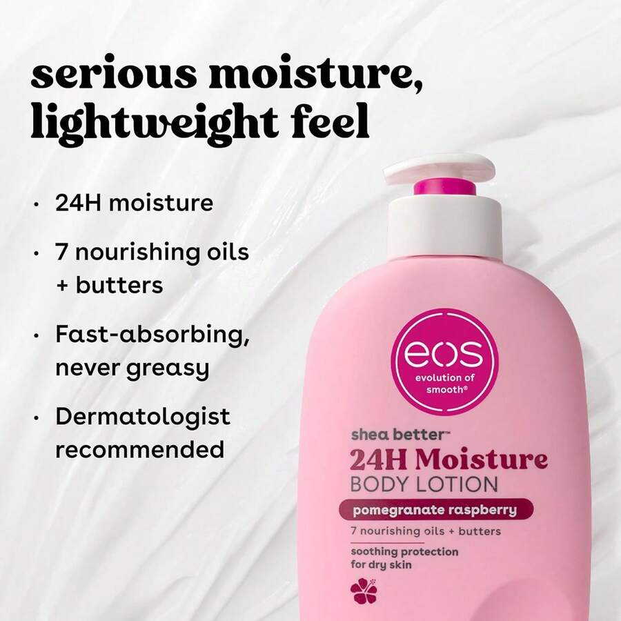 EOS - Shea Butter 24H Moisture Body Lotion Pomegranate Raspberry 473ML - 覆盆子 - 查看 1