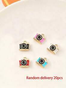 10/20/100pcs Creative 3D Alloy Drip Oil Imitation Mini Camera Pendant DIY Necklace Keychain Charm - Mini Camera - View 9
