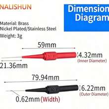 1 Pair High Temperature Resistant Automotive Repair Test Probes - A - View 2