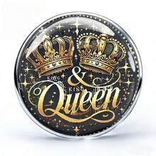 Broche de acero inoxidable con diseño de corona de moda, accesorio de insignia personalizada minimalista para ropa y bolsos, unisex - A - Ver 5
