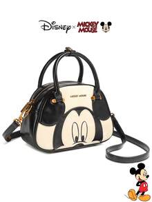 Disney 迪士尼官方正版復古米老鼠時尚女款保齡球包，適合日常通勤、購物、生日禮物 - 彩色 - 查看 4