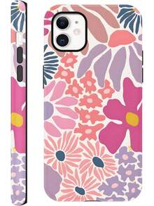 15 Sommer-Handyhülle ,, schönes sommerliches Blumenmuster-Design, Schutzhülle geeignet für Mädchen, doppelschichtige stoßfeste weiche bunte Silikon-TPU-Polsterhülle, 02 - Weiß 2 - Übersicht 1