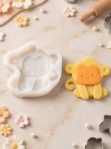 SikeSike 1个猴子造型硅胶模具，巧克力硅胶模具，适用于蛋糕装饰、布丁、糖果制作 - 多色 - 查看 7
