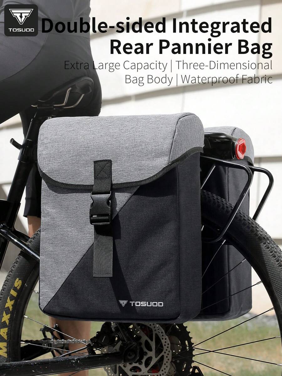 TOSUOD Bicycle Rear Seat Dual Hump Bag, Mountain Bike Quick Release Rear Bag, Luggage Accessories For Long-Distance Riding - Multicolor - View 1
