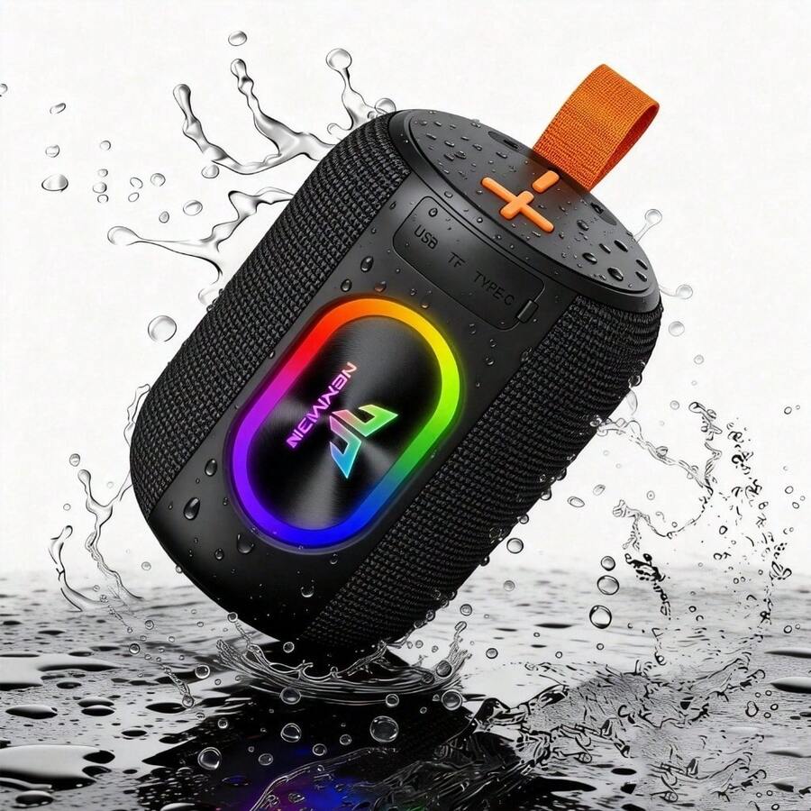 Portable 5.4GHz Bluetooth Speaker With RGB Lighting, Powerful Sound, USB, TF Card Slot, FM Radio, And TWS Battery. - MD-B07 - 查看 1