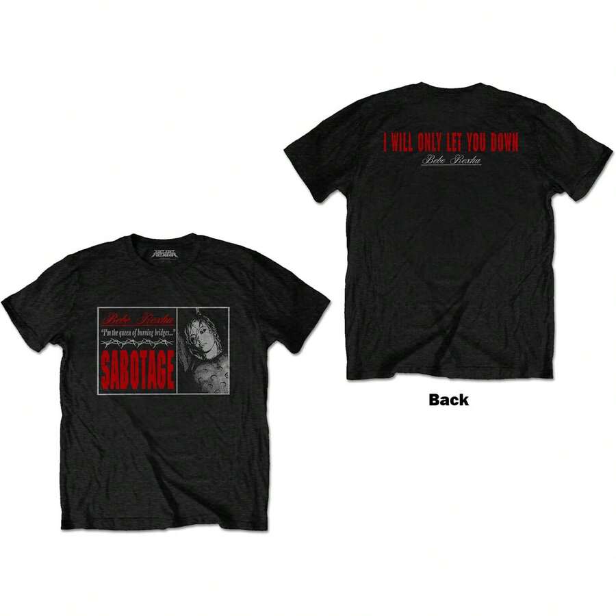 Bebe Rexha2 Unisex T-ShirtSabotage - Let You Down - Black - View 1