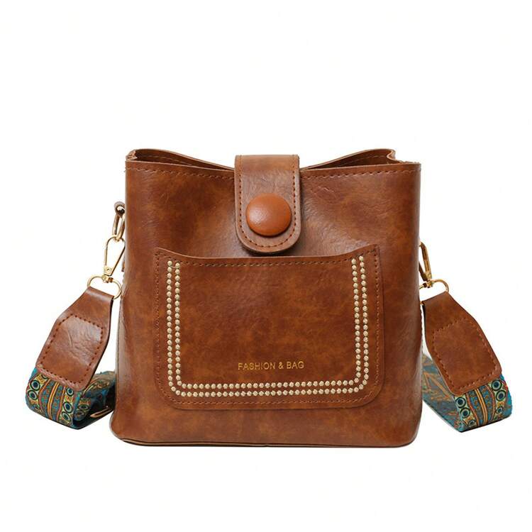 Women Crossbody - 咖色無掛件 - 查看 11
