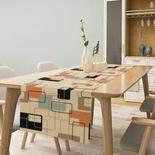 Medieval Style Table Runner, Vintage Square Design Modern Decor Table Cloth Suitable For Living Room, Kitchen, Dining Room, Banquet Hall, Indoor And Outdoor - Multicolor - View 2