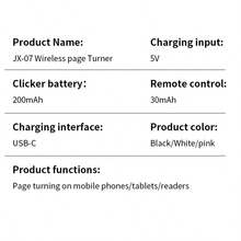 Page Turner Ring Remote Control For IPhone Kindle Android Tablets E-Readers Reading, Clicker Page Turner Remote Control - Black - View 10