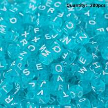 100-300pcs Acrylic Letter Beads, Colorful Bottom English Alphabet Beads, DIY Jewelry Making Materials For Necklace, Bracelet, Pendant, Accessories - Alphabet Beads - View 9