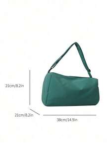 Bolsa deportiva y de yoga de doble hombro para cruce de fronteras, bolsa de viaje de gran capacidad y peso ligero para almacenamiento a corta distancia, bolsa de gimnasio impermeable con separación de húmedo y seco, adecuada para volver a la escuela, viajes, viajes de negocios, accesorios de viaje esenciales, accesorios escolares, cosas de la escuela - Verde - Ver 5