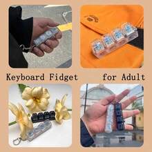 1pc Mechanical Keyboard Replacement Keycap | Keycap Collectible, Modern Style Keychain Pendant, 2-In-1 Men's Keychain, Adult Gift, New Year Gift, Suitable As Backpack Charm - Multicolor - View 3