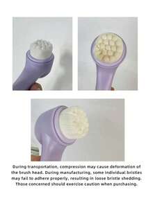 1/3pcs Multi-Color Dual-Head Silicone Facial Cleansing Brush, Gentle Exfoliating And Massaging, Soft Double-Sided Bristles Suitable For All Skin Types, Perfect Skincare Cleansing Gift For Girlfriend - Multicolor - View 3