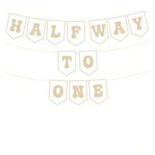 Brown 1/2 Half Birthday Party Supplies Set, Felt Hat And Banner Combo For Baby Milestone Celebration - Color - View 10