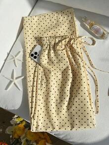 Pantalones rectos de pierna ancha con estampado de leopardo blanco casual y sueltos para mujer, adecuados para primavera/verano, viajes diarios, citas, reuniones, otoño/invierno, Navidad, Año Nuevo, Acción de Gracias, fiestas, bodas, playa, ce - Amarillo - Ver 5