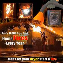 Universal Dryer Vent Cleaner Hose, Ultra-Slim 0.4" Inner Diameter & 0.73" Outer Diameter, Elastic Stretch Connector No Adapters Needed, Deep Lint & Debris Removal, Fire Safety Protection For Home, Multi-Purpose Cleaning Tool For Behind Appliances, Furniture Gaps & Sofa Cushions, Reusable Durable Material, Quick Operation No Professional Skills, Budget-Friendly Home Maintenance Essential - 查看 9