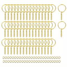 100 piezas/Set Kit de Suministros para Producción de Llaveros, Incluye 50 Argollas de Cadena y 50 Anillos de Salto, Juego de Llaveros Accesorios Sueltos, Utilizado para Producción de Llaveros Manualidades DIY Suministros para Pequeños Negocios - A - Ver 10