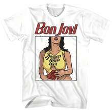 Bon JoviAAA Slippery When Wet White Adult T-Shirt - White - View 1