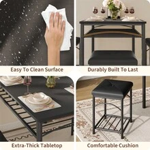 Dining Table & Chair Sets - Black - View 7