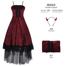 Stage Dance Wear - Red (with a Headdress) - View 5