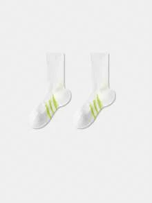 1/2/4 Pairs Professional Running Socks For Women, Odor-Resistant, Moisture-Wicking, Towel Bottom, Anti-Slip, Fitness Long Tube Socks, Jump Rope Compression Socks, Mid-Calf Socks, Sports Couple Socks - Multicolor - View 31
